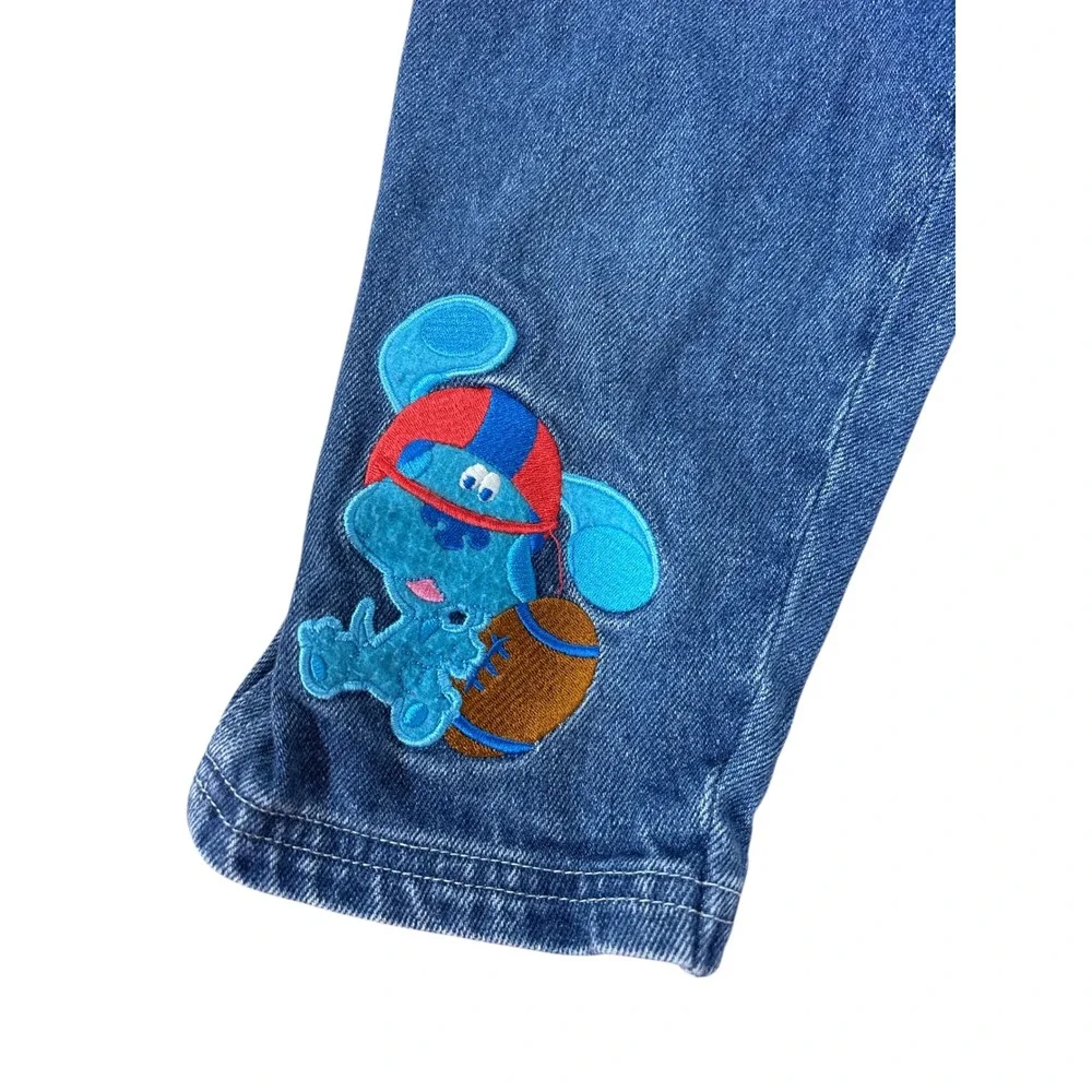 Vintage Blue's Clues Y2K Embroidered Denim Jean Overalls 2T‎ & Shirts 2000